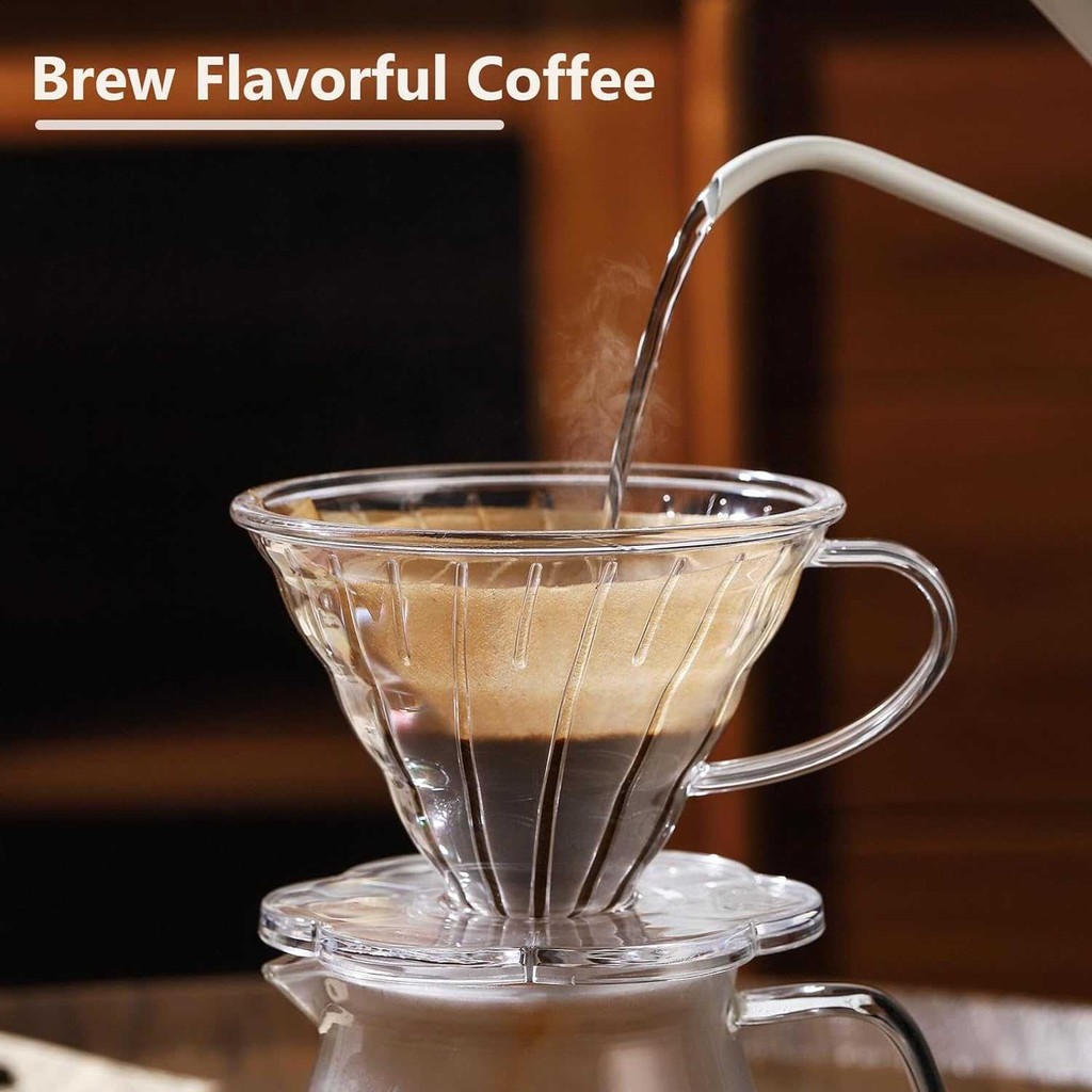 V60 Flower Cone Coffee Dripper Filter
