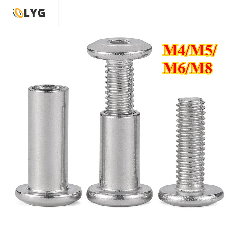 น็อต M4/M5/M6/M8 ซ็อกเก็ตสกรูล็อค สเตนเลส 304 ตัวเมีย หกเหลี่ยม ตัวผู้ ตัวเมีย แบบเกลียวเกลียว เกลียวปล่อยสแตนเลส socket screw