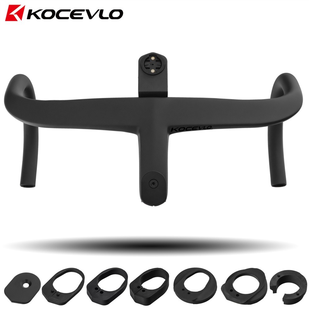 Kocevlo ALAENRA จักรยานเสือหมอบ Full Integrated Handlebar T1000 คาร์บอนสําหรับ 28.6 มม.พร้อมที่วางคอมพิวเตอร์