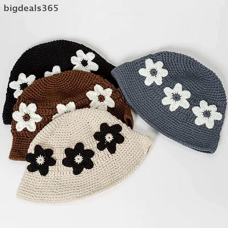 [bigdeals365] แฟชั่นใหม่อบอุ่นแฮนด์เมดแฮนด์เมดถักสีทึบหมวกขนสัตว์ชาวประมงฤดูหนาวหุ้นใหม่