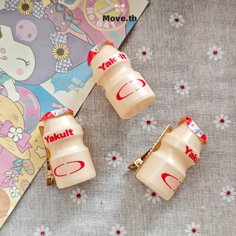 ในไทย-พร้อมส่ง✨น่ารักโยเกิร์ตคลิปผมสร้างสรรค์ตลกคลิปผมจำลองอาหารคลิป-Move