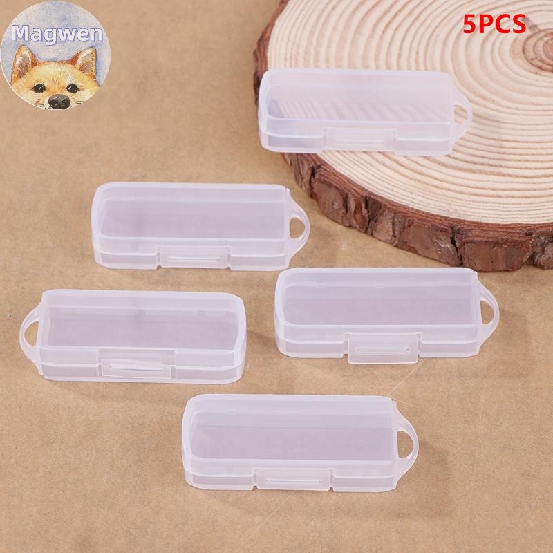 Magwen 5 ชิ้น PC USB แฟลชไดรฟ์กรณีสไตล์ร่วมสมัยกล่องเก็บพร้อมฝาปิดสําหรับ OTG หมุนไดรฟ์ Home Organization ถังเก็บ TH