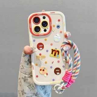 ใช้งานร่วมกับสําหรับ iPhone 16 15 14 13 12 11 Pro MAX X XR XS MAX 7 8 Plus 3D M-Bean Candy เคสโทรศัพท์ฝาครอบนุ่ม