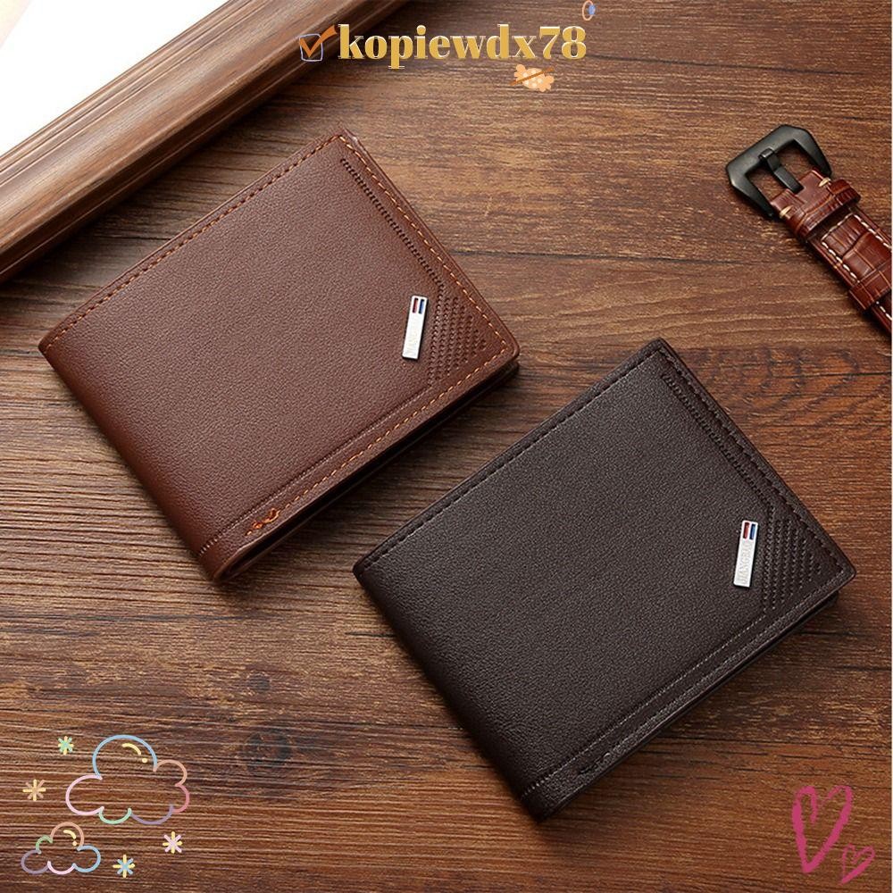 KOPIEWDX78 กระเป๋าสตางค์ใบสั้น,พับกระเป๋าใส่เหรียญหนัง PU,แฟชั่นความจุขนาดใหญ่คุณภาพสูง Multi-Card S
