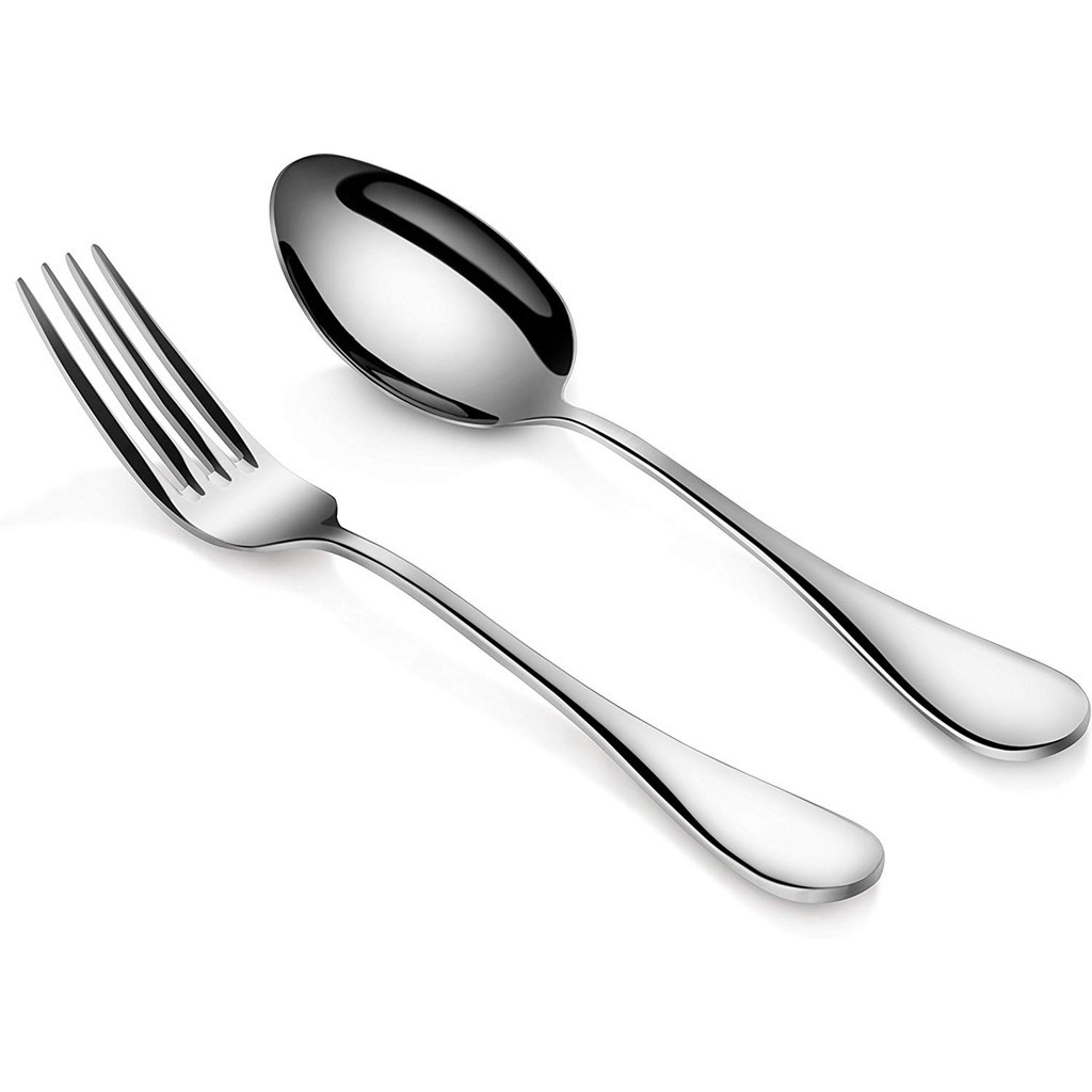 (วัสดุดีมาก) 6คู่ ชุดช้อนส้อมสแตนเลสอย่างดี ช้อน ส้อม สแตนเลส 201