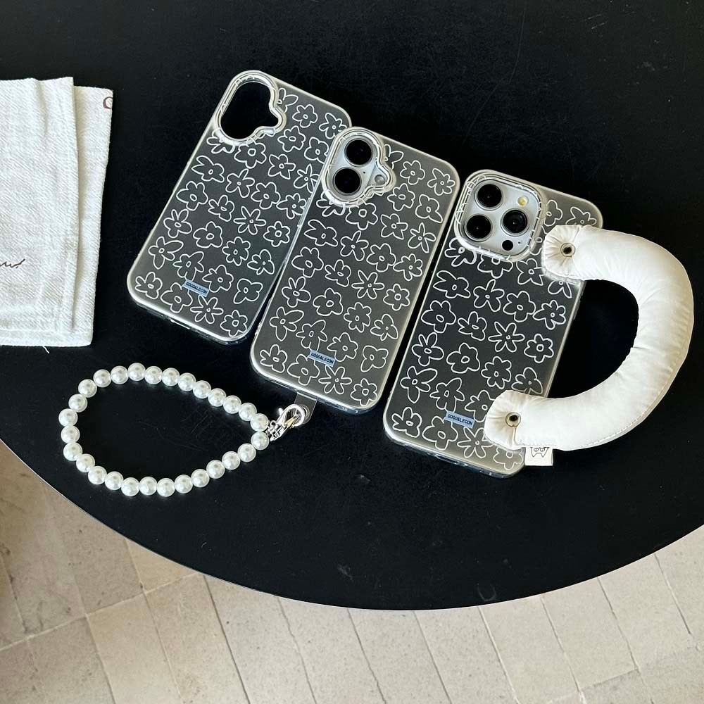 เข้ากันได้สําหรับ ไอโฟน 16โปรแม็กซ์ 15โปรแม็กซ์ 13 14โปรแม็กซ์ เคสโทรศัพท์ลายดอกไม้น่ารัก