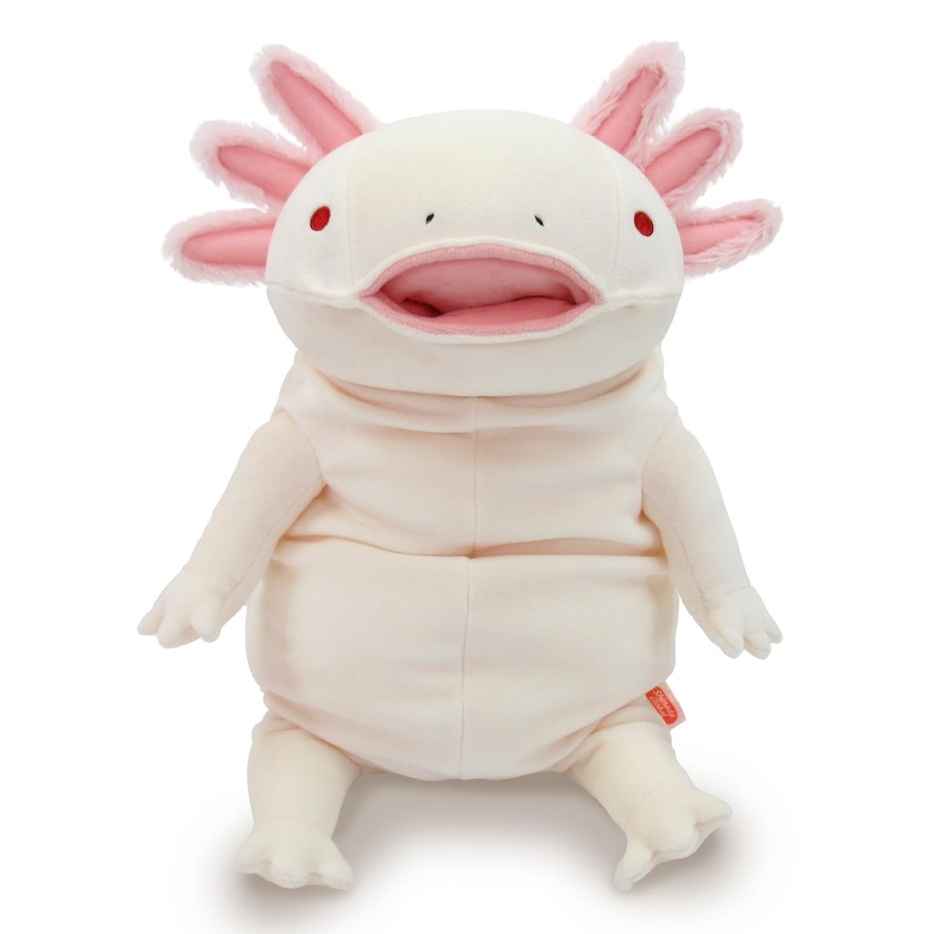 Shinada Global Mochi Series Mochiupe Ivory (L) 22×22×30cm Plush Toy Axolotl Animal MOUP-0350IV