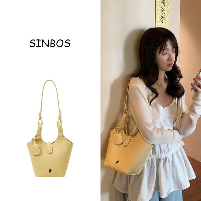 SINBOS กระเป๋าสะพายข้างผู้หญิง กระเป๋าถัง แฟชั่นสบายๆ