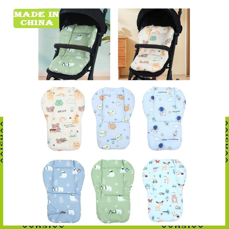 AA รถเข็นเด็กทารกเบาะรองนั่งลายการ์ตูนเบาะนุ่มสบายเบาะรองนั่งเด็ก Breathable Baby Pram Pa