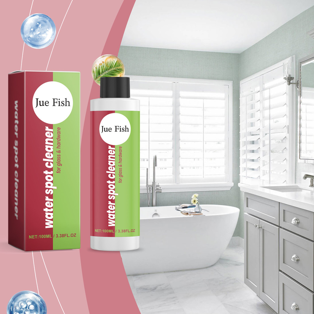 Hot Sale#Jue Fish Bathroom Water Stain Remover Bathroom Glass Door Bathtub Tile Stain Water Scale Cl