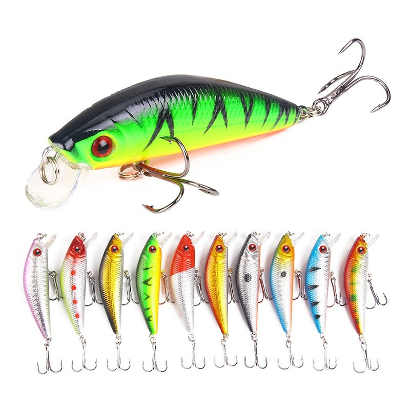 1 ชิ้น 70 มิลลิเมตร/8.1 กรัม Sinking Minnow Fishing Lure 20 สี Hard เหยื่อประดิษฐ์ 3D ตา คาร์บอนสูง