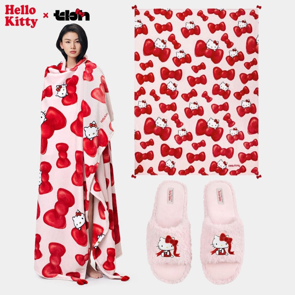 (รอ 14วัน) Hello Kitty X tbh / ผ้าห่ม 150x200cm ลิขสิทธิ์ของแท้100%
