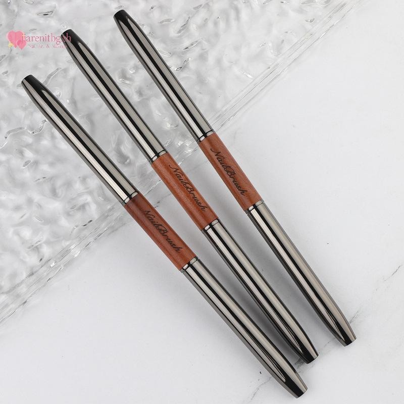 RENBG ไม้จันทน์ Dual End เล็บกาวปากกา UV Gel แปรงเล็บภาพวาด Extension Gel เล็บสายแปรงเครื่องมือ TH