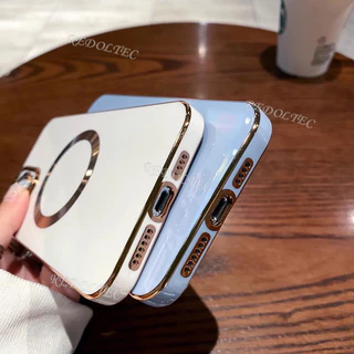 Realme 12 12 + 12X 12 Pro + 5G 4G กรณีบางเฉียบสีทึบ Electroplated ปลอก Realme 12 Pro Plus 12Pro + พร้อมแหวนแม่เหล็กชาร์จไร้สายฝาครอบโทรศัพท์