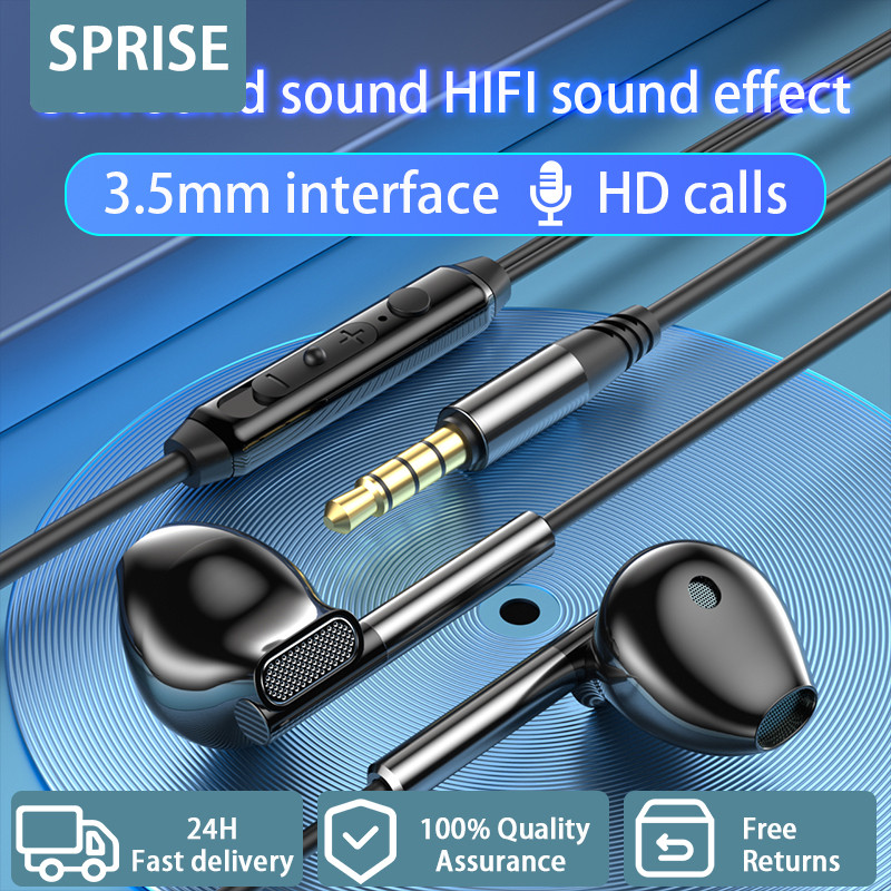 SPRISE M55 หูฟังแบบมีสายพร้อมไมโครโฟนตัดเสียงรบกวน HiFi PC ชุดหูฟังเดสก์ท็อปหูฟัง Universal 3.5 มม./TypeC