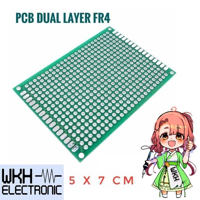 EWR27 PCB Hole 5x7 ซม.Double Layer Fiber Matrix Circuit Board สองด้าน 5x7 PCB dot matrix Dual Layer