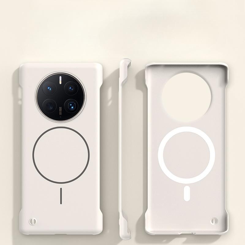 Soft Edge Magnetic Case สําหรับ Huawei Mate 50 Pro - Bezel-Free Slim Design Anti-Slip Comfort Grip -