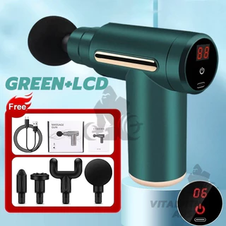ปืนนวด จอแอลซีดี Massage gun เครื่องนวดหลัง สำหรับนวดกล้ามเนื้อ บรรเทาอาการปวดเมื่อยได้ พกพาสะดวก