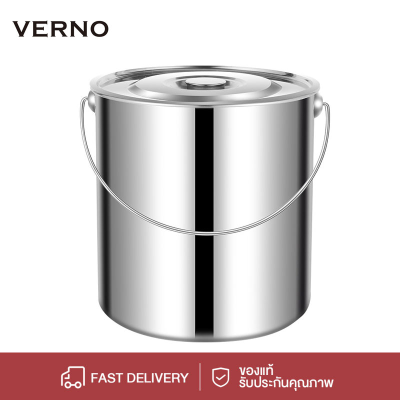 VERNO หม้อ หม้อสตูว์ หม้อสแตนเลส หม้อทรงสูง หม้อสแตนเลสแท้ หม้อสตูลทรงสูง หม้อต้มน้ำท่อม หม้อต้มสแตนเลสหนาใหญ่ หม้อทรงส