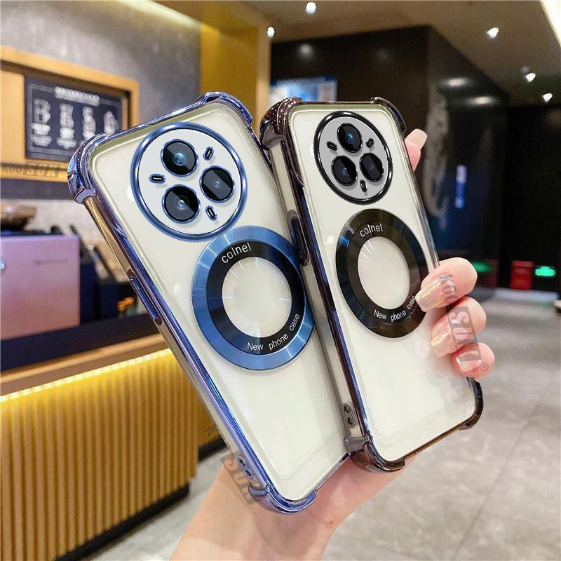 เคสกันกระแทกสําหรับRealme 14 13 11 Pro 12 Pro + 14X 14T 12X 11X 5Gกระจายความร้อนแม่เหล็กดึงดูดเคสโทรศัพท์ฝาครอบใส - รูปที่ 7