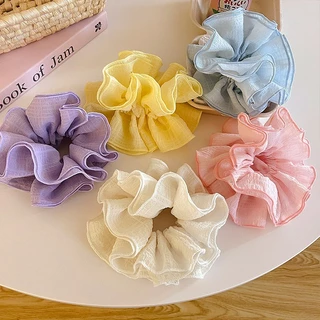 ผู้หญิงที่มีสีสันขนาดใหญ่เชือกผมพองผมผูก ยางรัด เครื่องประดับผม