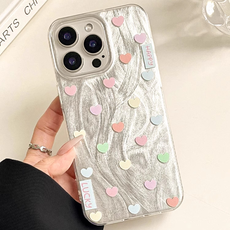 สีสันน่ารักหัวใจรูปแบบกรณี S25 ultra กันกระแทกสําหรับ Samsung s22 s22plus ultra กรณี Girly S23 S23Plus s23fe s24 s24plus s24ultra ปกหลัง