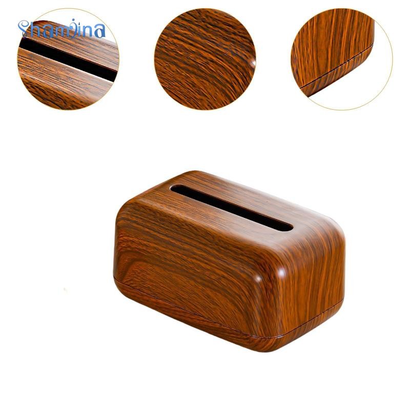 [Shamjina] [แชมจินา] หน้า กล่องกระดาษทิชชูปกผ้าเช็ดปากออแกไนเซอร์สี่เหลี่ยม17.5x12x10เซนติเมตรอเนกประสงค์สําหรับห้องครัวอุปกรณ์เสริมรถยนต์ - รูปที่ 5