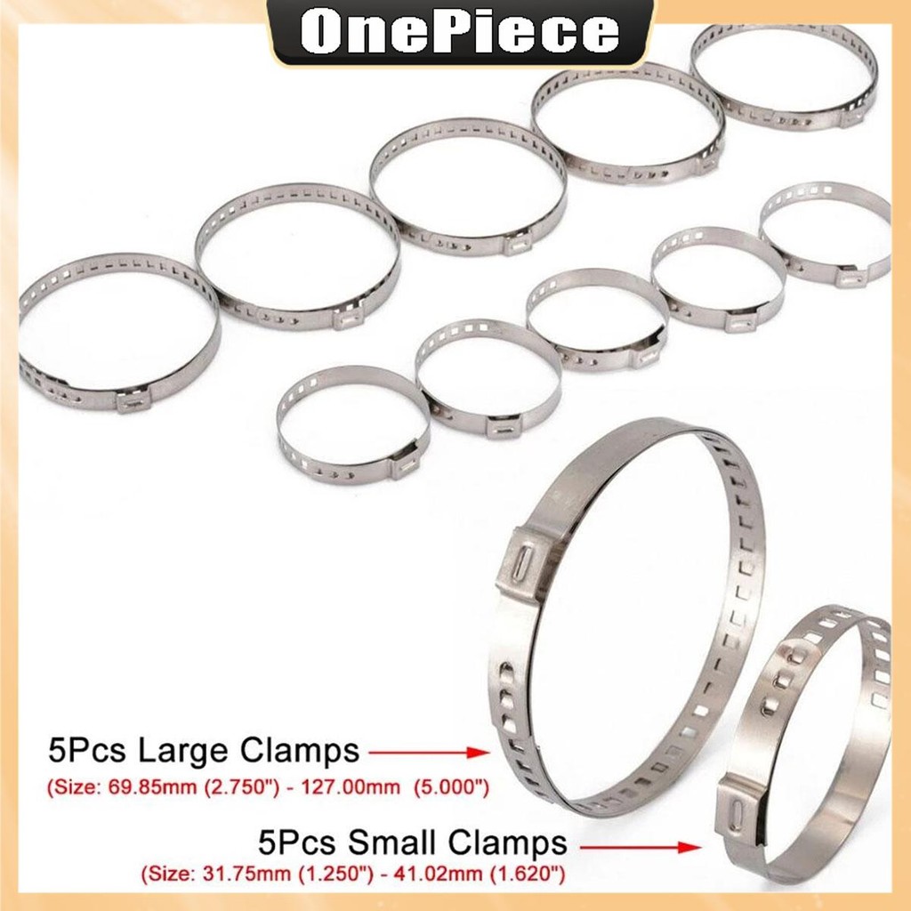 CV Boot Clamp စတီးလ်/စတိန်းလက်စ် (2 အရွယ်) 10/30 ချပ် — Drive Shaft ယာဉ်/ဆိုင်ကယ် ပြုပြင်ရန် ကုပ်ပစ္စည်း