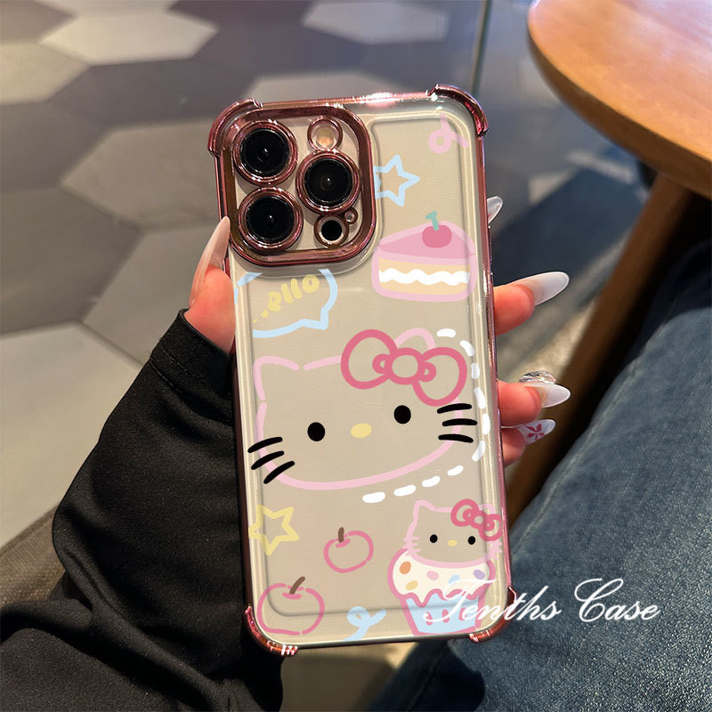 สําหรับoppo A79 A18 A38 A58 A78 A17k A57 A77s A76 A16s A15s A16k A5s A3s A5 A9 A94 A54 A95 A93 A53 2020 สี่มุมเคสโทรศัพท์Kittyฝาครอบการ์ตูนDropship