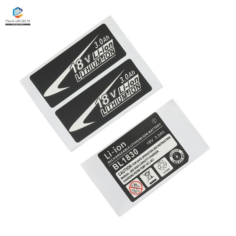 10 ชุด BL1830 Label แบตเตอรี่ลิเธียมไอออน 18V ป้ายสติกเกอร์เหมาะสําหรับ 18V โลโก้แบตเตอรี่ .coolmall123th ราคา ถูกที่สุด ดีลบีเคเค แกลเลอรีภาพที่ 3