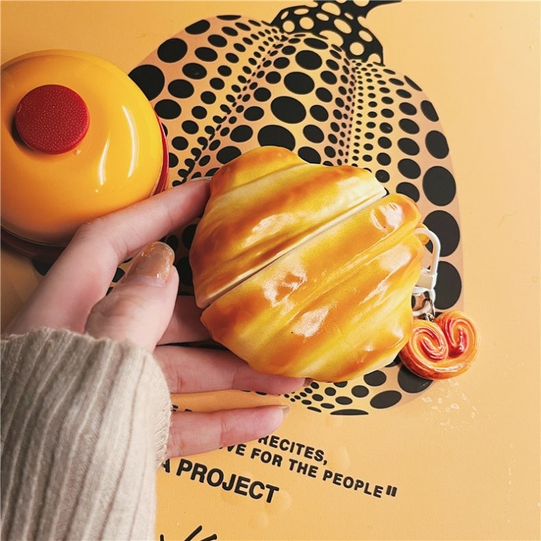 คุณภาพดี3D Croissant เคสหูฟังสําหรับ Ugreen HiTune S3 พร้อมตะขอ