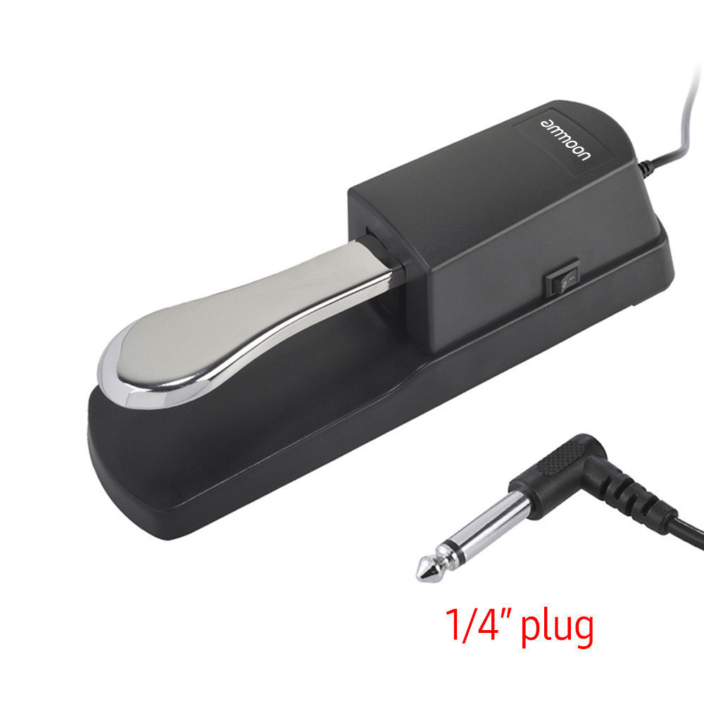 Thooth ammoon Universal Sustain Pedal สําหรับเปียโนดิจิตอลคีย์บอร์ดอิเล็กทรอนิกส์เท้าพร้อมสวิตช์ Pol