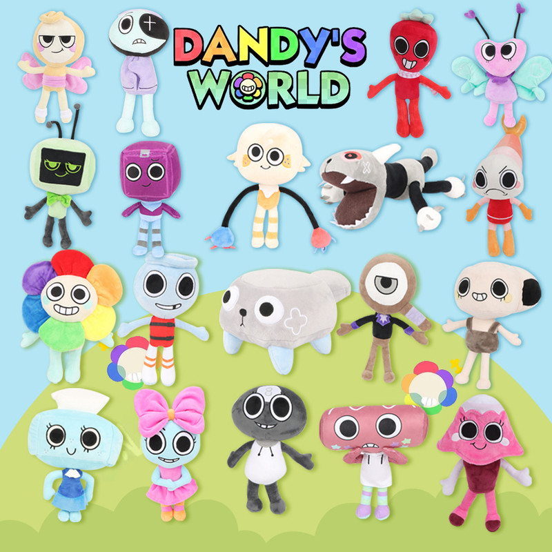 น่ารัก Dandys World ตุ๊กตา Plush ตุ๊กตาของเล่นอะนิเมะ Dandy World สยองขวัญเกม Pebble ตลก Plushie ตุ๊