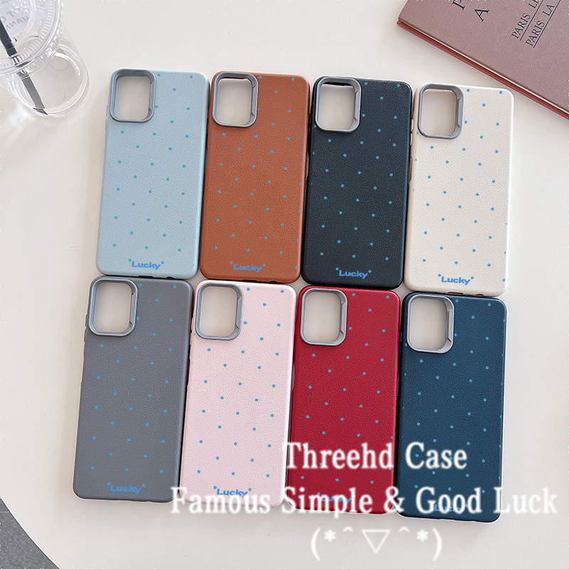 SAMSUNG ปลอกสําหรับsamsung S21 S22 S23 S24 Plus Ultra S20FE S23FE S24FE A51 A31 A21s A20s A03 A16 A06 Simple Blue Dotsหนังเคสโทรศัพท์กันกระแทกTPUนุ่มปกหลัง