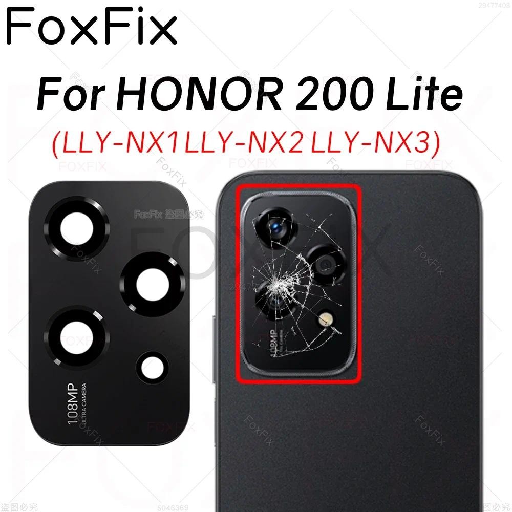 เลนส์กล้องหลังสําหรับ Honor 200 Lite ‎เปลี่ยนฝาครอบกระจกกล้องหลัง 5G + สติ๊กเกอร์ LLY-NX1 LLY-NX2 LL