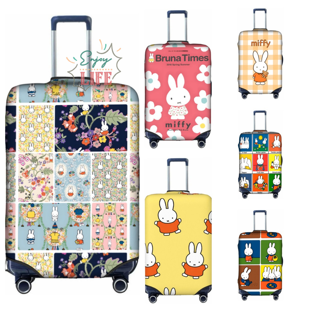 In Stock Miffy กระเป๋าเดินทางแบบหนาตัวป้องกันกระเป๋าเดินทางเหมาะกับ 18-22 นิ้วกระเป๋าเดินทาง S112907 ของขวัญคริสต์มาส