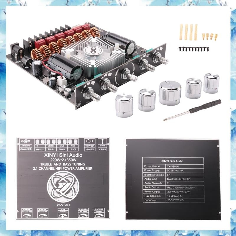 [ ] 2.1-channel TPA3251 บลูทูธโมดูลเครื่องขยายเสียงดิจิตอลซับวูฟเฟอร์สูงและต่ํา, 220Wx2 + 350W เครื่