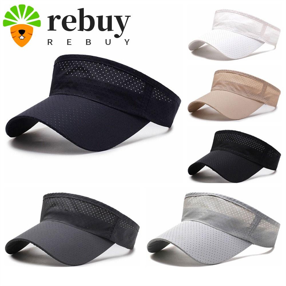 ซื้อซ้ํา หมวกวิ่ง,หมวกเทนนิสป้องกันรังสียูวีระบายอากาศ,หมวกกันแดดแห้งเร็วปรับสบายที่ว่างเปล่าหมวกด้านบนกีฬากลางแจ้ง