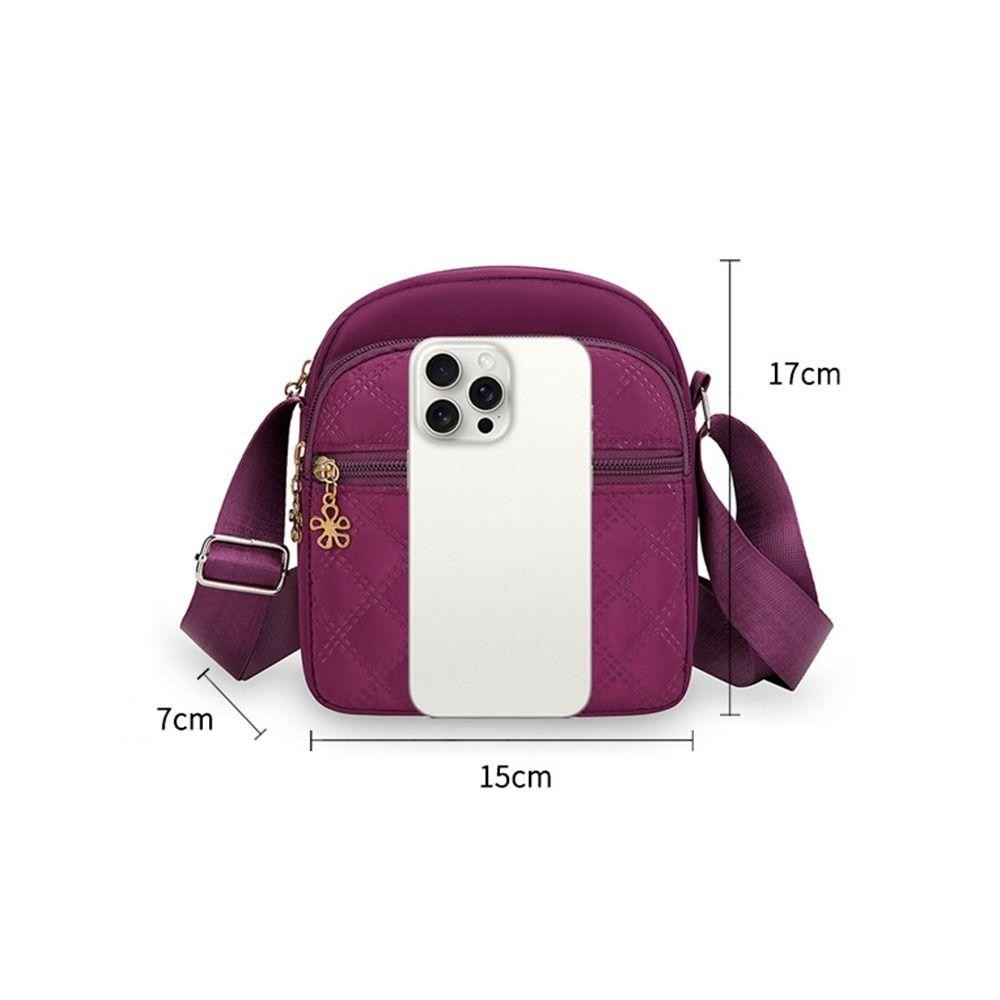Uumir Messengers Bag, กระเป๋าสี่เหลี่ยมเล็กไนลอนหลายช่อง, กระเป๋าโทรศัพท์มือถือสะพายข้างมัลติฟังก์ชั่น