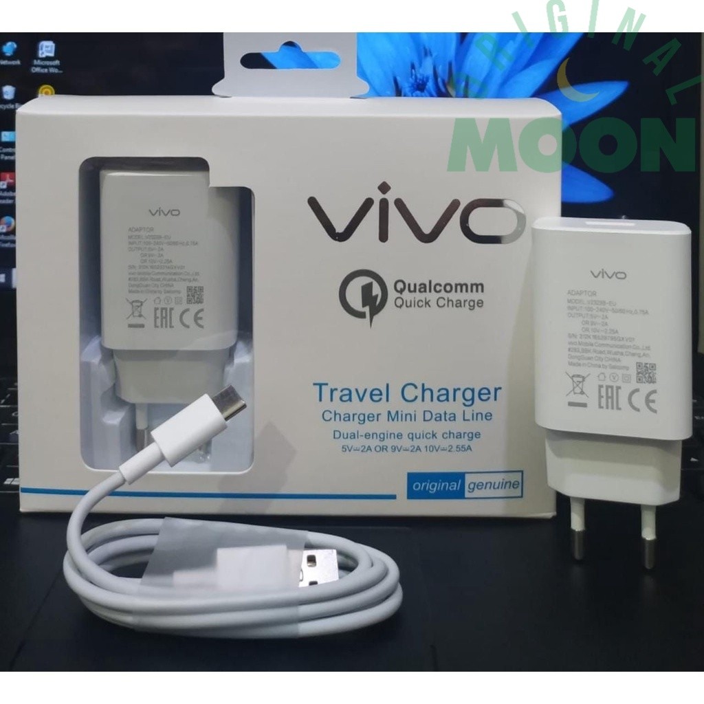 ของแท้ 100% Vivo Fast Charging Charger Type C v2323c-EU 33watt super