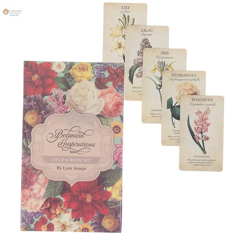 COD ดอกไม้พฤกษศาสตร์ Oracle Card Botanical Inspiration Divination Board Game ใหม่
