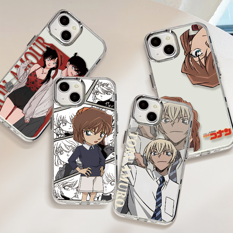 COD สําหรับ iPhone 13 12 7 Plus 14 15 11 Pro MAX 14 15 8 6 7 6S Plus XR XSMAX นักสืบชื่อดังโคนันน่ารักคู่โทรศัพท์กรณี