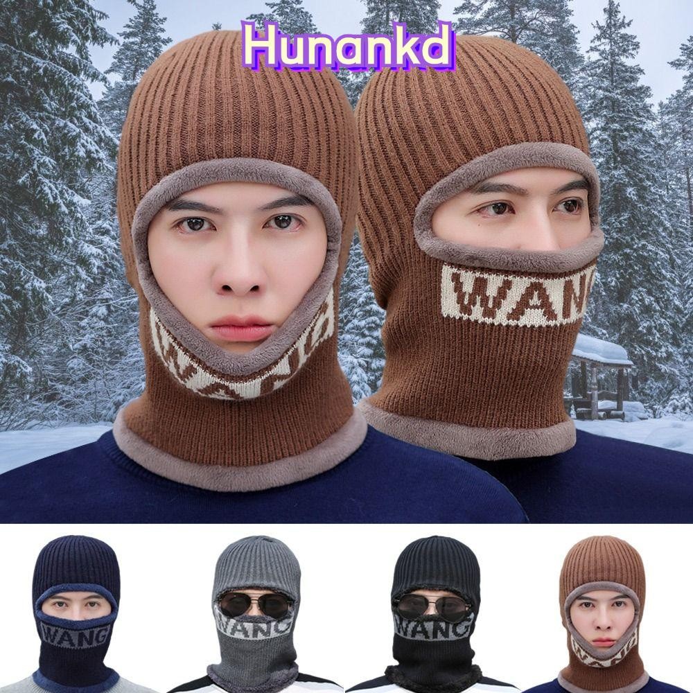Huan ผ้าพันคอคอหมวก,ขนแกะความร้อนหมวกหมวกผ้าพันคอ,ฤดูหนาวหนา Warm Soft Balaclava ผู้ชายผู้หญิง