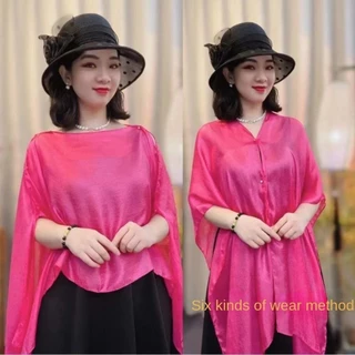 LITTLEX ชุดราตรีพรหม, ผ้าคลุมไหล่ผู้หญิงสีบริสุทธิ์ยาว, ผ้าพันคอด้านบนชีฟองคาร์ดิแกนผ้าคลุมไหล่ผู้หญิงสาว