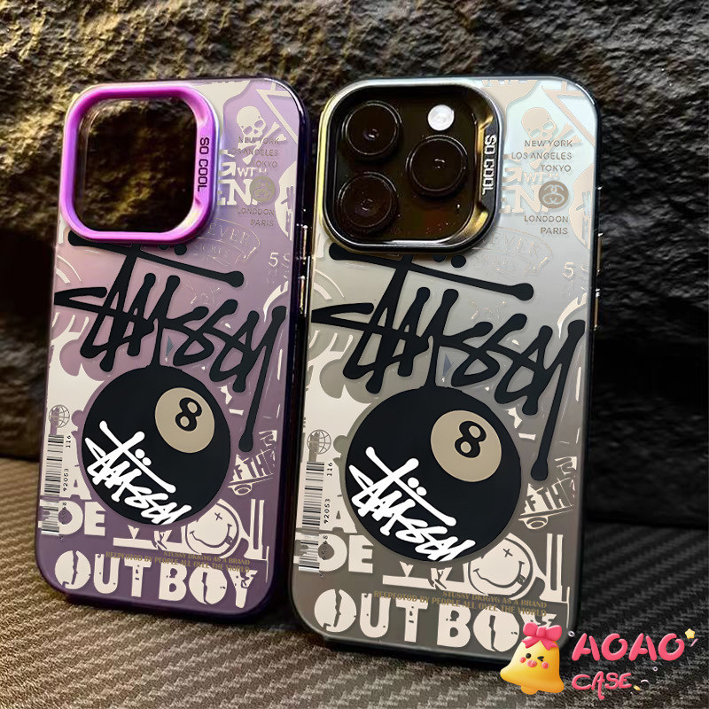 เคสไอโฟน11 สำหรับ iPhone 16 11 13 15 Pro Max 12 14 Pro Max 7 16 8 15 14 Plus XR X XS Max SE 2020 ตัวอักษรเย็นอินเทรนด์