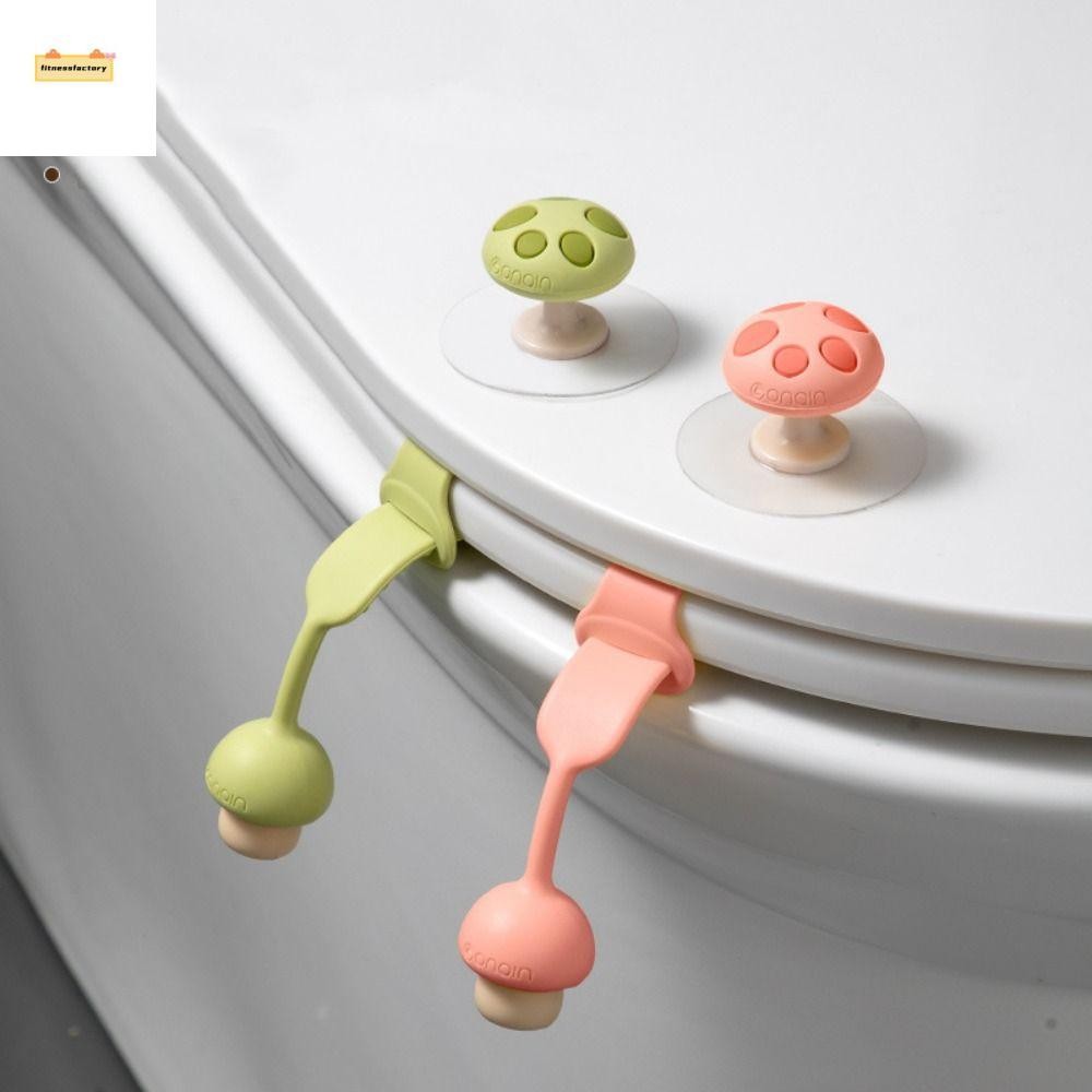 Fitnessfactory ที่จับที่นั่งชักโครกแบบพกพาสุขาภิบาล Closestool น่ารักอุปกรณ์ห้องน้ําทําความสะอาดเครื่องมือฝาปิด Lifter