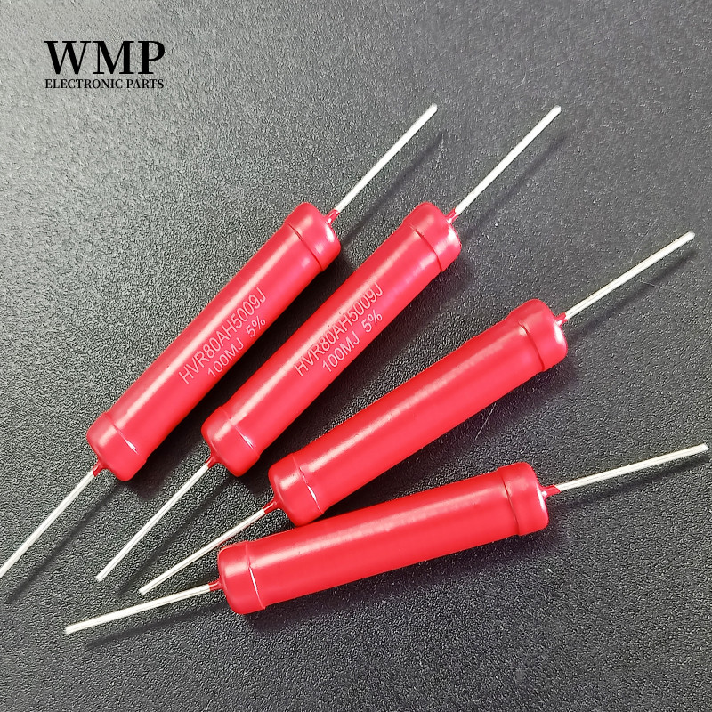 ตัวต้านทานแรงดันไฟฟ้าสูง HVR80-5W จํานวน 1 ชิ้น สีแดง ตัวต้านทาน tta3 สีแดง