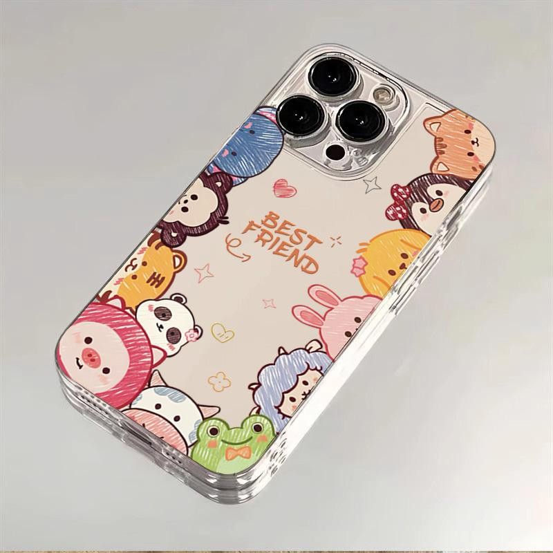 สัตว์น่ารักสําหรับ Xiaomi Poco X6 X3 X5 F5 M6 F6 Pro F3 Mi 14T 13T 15 12T 11T Pro 11 Lite 5G NE น่ารักสีลูกกวาด Little Monster Clear กันกระแทก Soft Protector กรณี