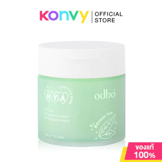 ODBO Hya Cleansing Pads 130g โอดีบีโอ แผ่นเช็ดทำความสะอาดผิวหน้า (Green Tea/Strawberry)