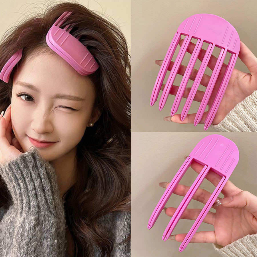 High Skull Handy Tool Wind-Styling หวีผมรากธรรมชาติปุยคลิปขี้เกียจที่ไร้รอยต่อกิ๊บหญิงกู้ภัยผมแบนเครื่องมือที่มีประโยชน์
